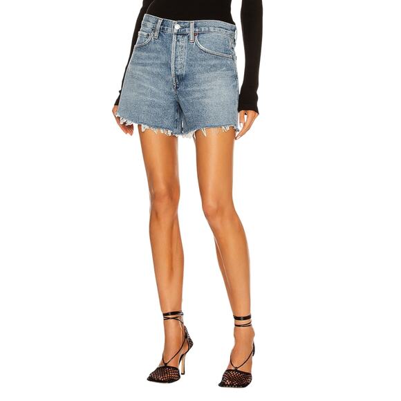 Agolde Pants - Agolde Light Blue Denim Cutoff Shorts